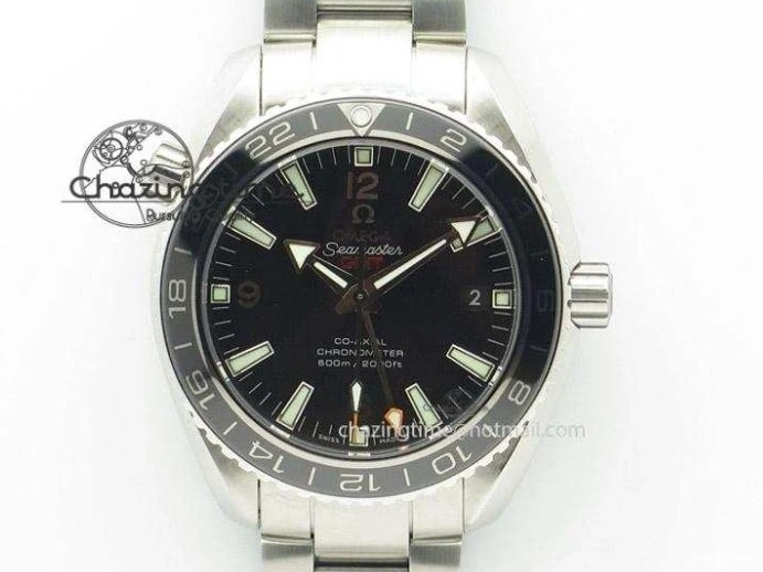 0320 Sophisticated Planet Ocean Master Chronometer Chrono SS OM 1:1 Best Edition Orange On SS Bracelet A 8156